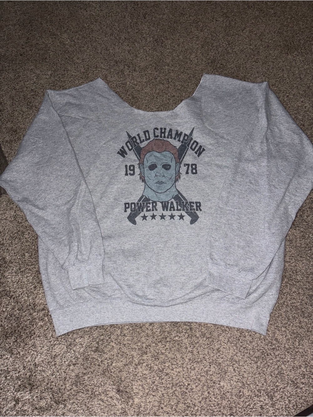 Gray 'Power Walker' Graphic Sweatshirt - Women's Sweater